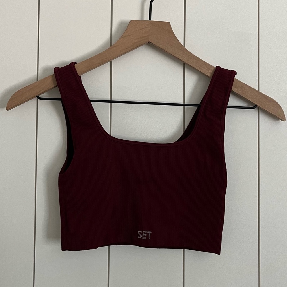 SET Active Burgundy Sports Bra